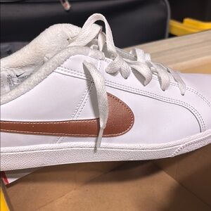 Nike Women's White and Bronze Athletic Shoes